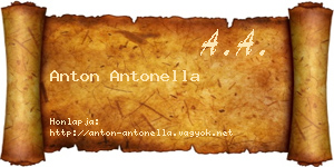 Anton Antonella névjegykártya